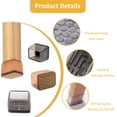 thumbnail image 5 of Flyshop 8PCS Durable Rectangle Chair Leg Caps with Felt Pads Prevent Scratches Reduce Noise Protective Caps Felt Furniture Pads Floor Protectors, Light Brown, Large: 40 to 50mm x 30 to 40mm (L x W), 5 of 6
