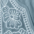 thumbnail image 6 of Outfmvch Womens Gauze Shirts 3/4 Sleeve Button Down Shirts Gauze Shirts Boho Retro Embroidered Tops Cotton Linen Shirts Travel Vacation Tops Long Sleeve Textured Collared Half Sleeve A9 Light Blue S, 6 of 9