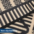thumbnail image 2 of Modern Geometric Outdoor Rug - Waterproof & Reversible, Mark & UV Resistant, Easy Clean, Collapsible - 9x12ft, Black Coffee - USA Spec, 2 of 8