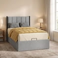 thumbnail image 3 of LEDREM Twin Size Hydraulic Lift-Up Storage Bed Frame with Upholstered Headboard, 12.5-Inch Underbed Space, Supports 550 lbs, Dove Gray, 3 of 5
