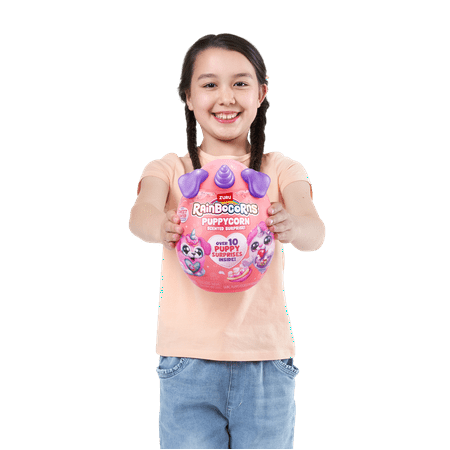 ZURU Rainbocorns Puppycorn Scent Surprise by ZURU Surprise Unboxing Soft Toy, Scented Puppy Plush for Girls, Slime