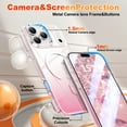 thumbnail image 3 of GALAPROX Magnetic Clear for iPhone 17 Pro Case[2025], Gradient Never Yellow Cover 6.3'' with Screen Protector-Pink, 3 of 6