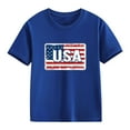thumbnail image 4 of GERsome 4th of July Shirts for Girls Short Sleeve Crew Neck Patriotic T-Shirts American Flag Kids Tees Tops, 4 of 7