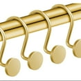 thumbnail image 4 of Gold Shower Curtain Hooks Rustproof Shower Curtain Rings For Bathroom Metal Shower Hooks For Shower Curtain Rod Modern Decorative Shower Curtain Hangers,Metal Circular Hook,Gold,2.7x2.3", 4 of 5