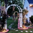 thumbnail image 3 of EAGLE PEAK Wood Garden Arbor Trellis Archway, Wedding Arch for Ceremony, Outdoor Wooden Pergola for Climbing Plant, 92 in, Natural, 3 of 8