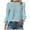 Sky Blue_1, variant on Women Eyelet Long Sleeve Tops Shirts Dressy Hollow Out Crochet Lace Embroidered Blouses 2025 Fashion
