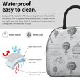 thumbnail image 3 of Cute Lunch Bag for Women Reusable Insulated Lunch Bags, Leakproof Cooler Food Lunch Tote Bag, Large Capacity Paris Theme Lunch Box for Work School Travel Picnic, 3 of 7