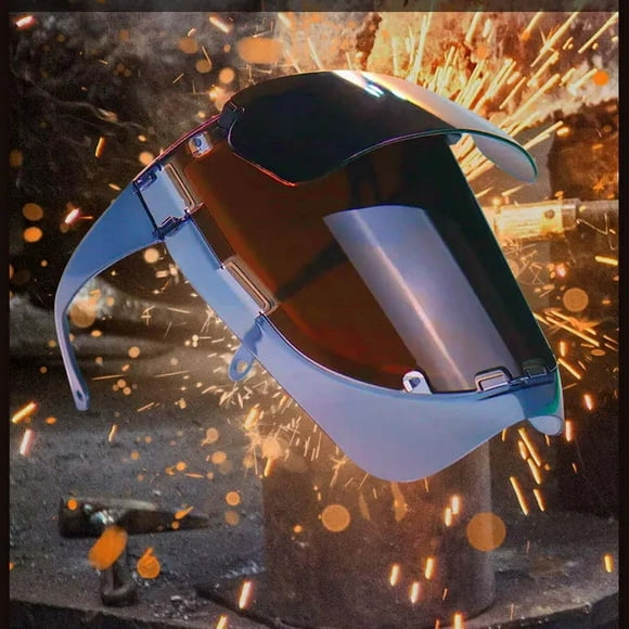 Auto-Darkening Welding Mask with Lightweight Ear-Hanging Design, PC Shell HD Lens for Arc Protection, Comfortable Ergonomic Face Shield for MIG TIG Stick Welding Safety