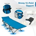 thumbnail image 6 of Spaco Wide Foldable Camping Cot with Carry Bag-Blue, Compact Camping Cot Backpacking Ultralight Folding Lightweight Cot Easy Set Up Heavy Duty, 6 of 8