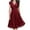 Wine Womens Summer Dress, variant on USSUMA Dress for Women Wedding Guest, Women's Sleeveless Lace V-Neck A-line Midi Dresses Summer Sleeveless Overlay Fit Flare Elegant Cocktail Party Dresses