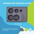 thumbnail image 3 of RAD Block – Multi-Use EVA Foam Standard Yoga Block - Storage and Leverage for RAD Massage Balls Travel-Friendly - Grey - One, 3 of 5