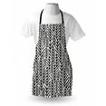 thumbnail image 4 of Grunge Apron, Monochrome Abstract Leaf Modern Art Inspiration Nature Growth Theme Striped, Unisex Kitchen Bib with Adjustable Neck for Cooking Gardening, Adult Size, Black White, by Ambesonne, 4 of 4