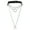 Black, variant on Pu Leather Circular Collar Necklace Punk Chain Lock Pendant Neck Strap Chain-Yellow