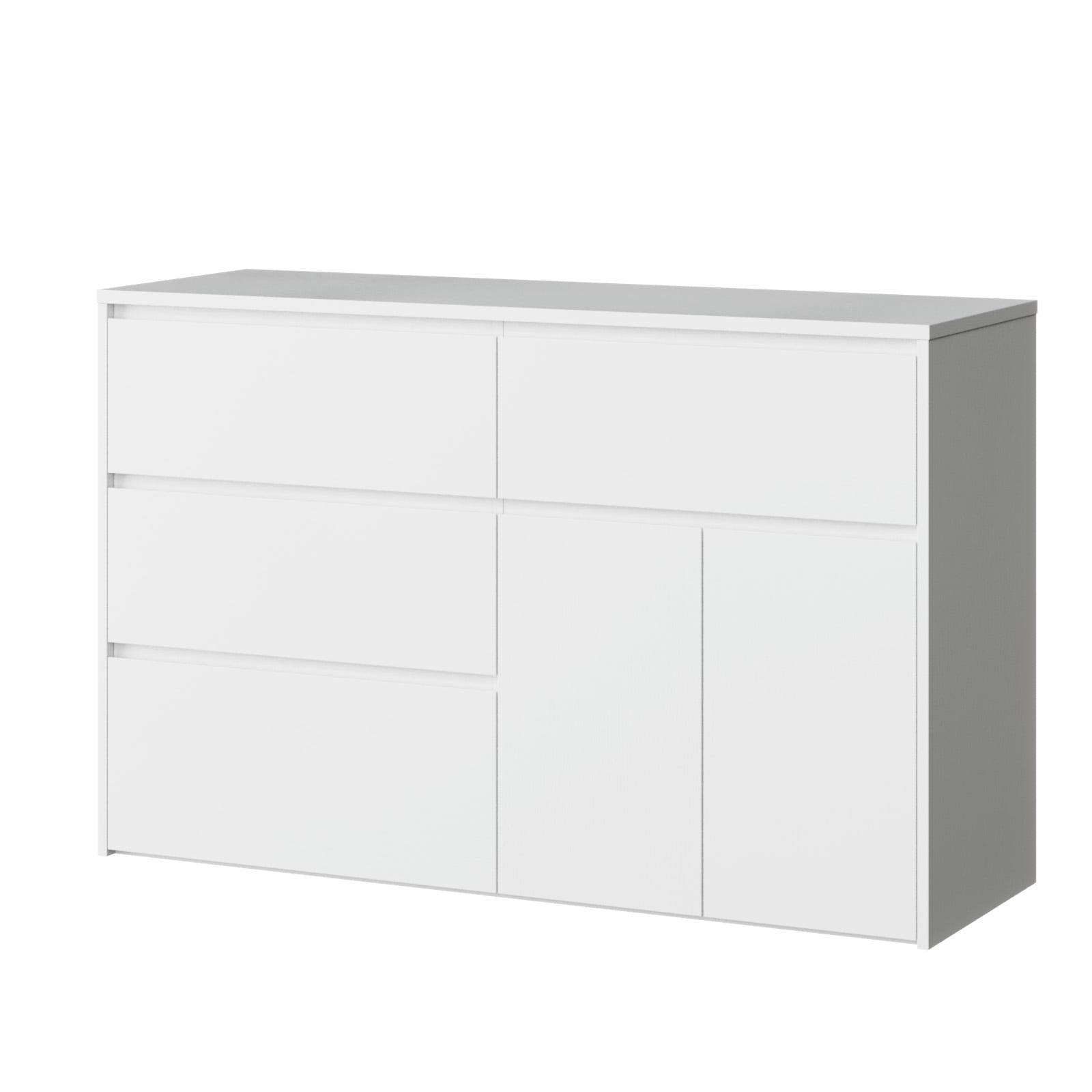 Ktaxon 6 Drawer Dresser with Large Storage Space Dresser Wood Dresser Storage Cabinet Drawer Organizer Chest Of Drawers, White