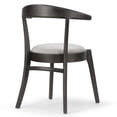 thumbnail image 5 of Set of 2 Alan Arm Chair in Vintage Gray Faux Leather with Contrasting Stitching, 5 of 6