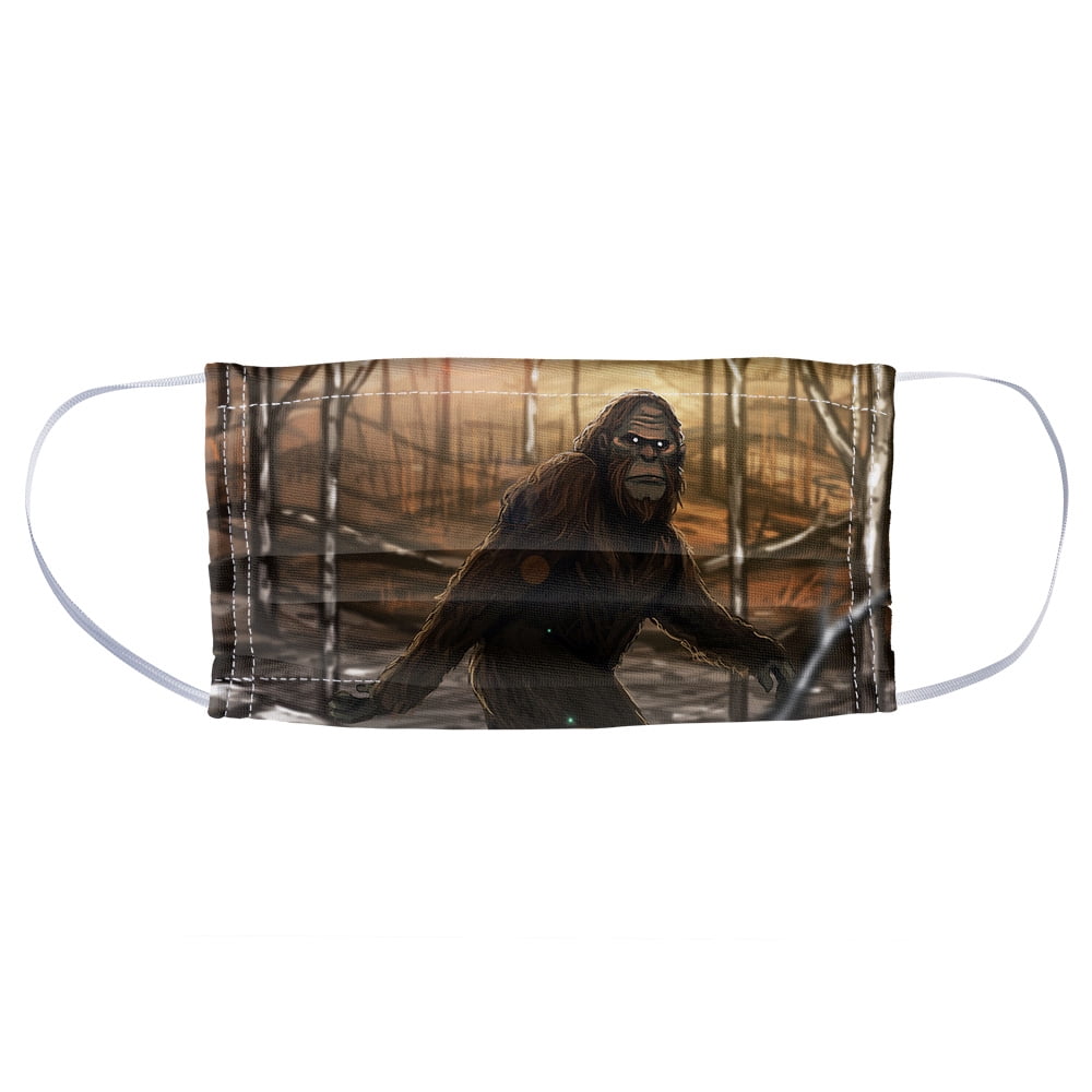 Bigfoot Sasquatch Walking in the Woods 1-Ply Reusable Face Mask ...