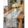 thumbnail image 4 of Burlap Table Runner 120 Inches Long, Abstract Black Lines Sunflowers Non-Slip Kitchen Table Runners for Dining Room Everyday Use Party Table Decorations Garden Blooming Floral, 4 of 9