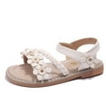 thumbnail image 2 of FLMEI Little Kids Girls Sandals Summer Weaving Princess Shoes for Girls Non-slip Beach Flats Sandals for Toddler, 2 of 9