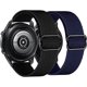 thumbnail image 1 of 2pack Nylon Bands Compatible With Samsung Galaxy Watch Active 2 Universal 20mm Stretchy Sport Loop Breathable Wristbandblack+blue, 1 of 4