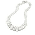 thumbnail image 3 of OPOLSKI Adjustable Double-Layer Luxury Faux Pearl Beads Necklace Silver, 3 of 8