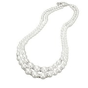Adjustable Double-Layer Luxury Faux Pearl Beads Necklace for Party