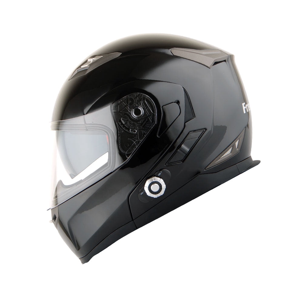 Martian Motorcycle Bluetooth Helmet Modular Full Face Flip up Dual Visor Bluetooth Headset: HM-BH1 Glossy Black
