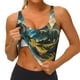 thumbnail image 3 of Balery Valley River Dinosaur Sujetadores deportivos con espalda cruzada para mujer, acolchados, sin costuras, de alto impacto, ideales para yoga, gimnasio, entrenamiento y fitness.-Medium, 3 of 8
