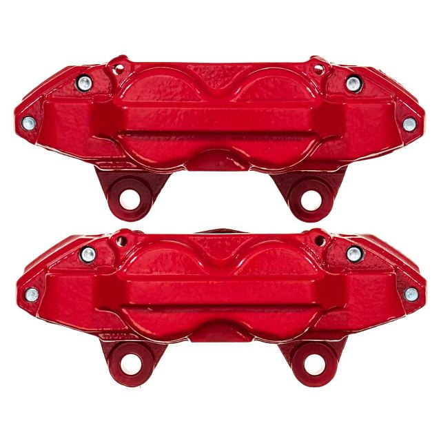 Power Stop Front Pair of Red Powder Coated Calipers S15020