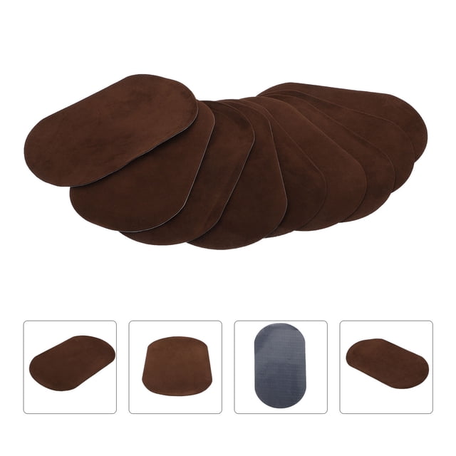 OULII 10Pcs Cloth Pants Patch Coffee Iron On Elliptical Decoration Handyman Craft Enthusiasts