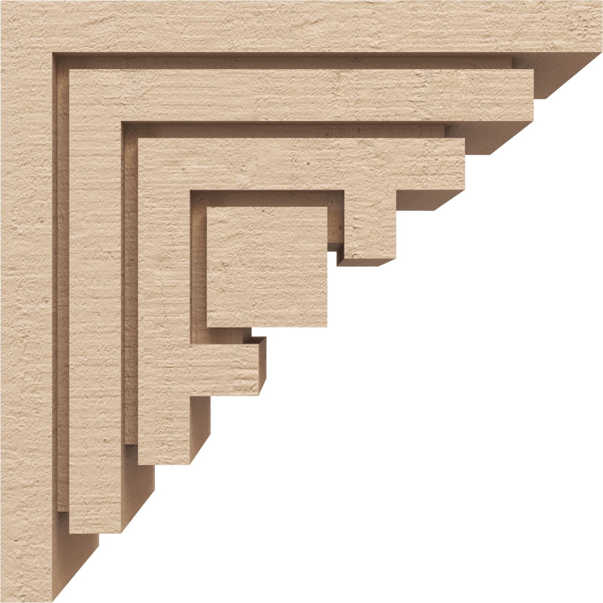 5"W x 10"D x 10"H Classic Landon Rough Cedar Woodgrain TimberThane Corbel, Primed Tan