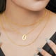 thumbnail image 5 of JeenMata Juego de 3 elegantes collares en capas múltiples para mujer en chapado en oro amarillo, 5 of 6
