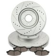 thumbnail image 2 of ECCPP 2pcs Front Brake Rotors and 4pcs Ceramic Brake Pads Set for 2003-2008 for Honda Pilot, 2 of 5