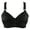 black, variant on Best Bras for Women Fashion Printed Bra Wire Free Underwear One-Piece Bra Everyday Underwear Polyester Push Up Bras for Women