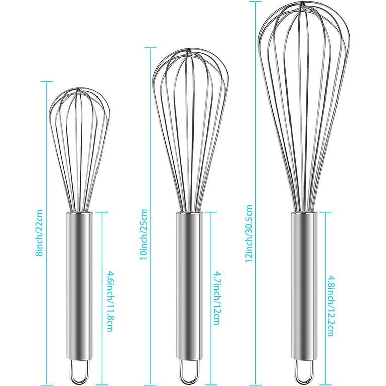 Metal Mini Whisk Stainless Steel Egg Wire Tiny Whisks Cooking Baking,  Professional Whisking Whisker/Wisks/Wisker for Stirring