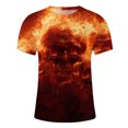 thumbnail image 4 of WOLIAUO Funny Mens Halloween Crewneck T-Shirt Lightweight Breathable Short Sleeve Mens Summer Shirts for Everyday, Shirts for Men Graphic Print Tops XL Orange, 4 of 7