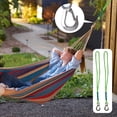thumbnail image 5 of Swing Suspension Strap with Heavy Duty Stainless Steel Hook Hanging Chair Connection Ropes for Outdoor Hammocks Chair and Trees Hang Kit (Green 2Pcs), 5 of 13