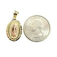 thumbnail image 2 of 10k gold oval virgin Mary Guadalupe pendant charm fine religious jewelry 1.7g, 2 of 12