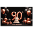 thumbnail image 1 of 90th Birthday Themed Decorative Backdrop Banner for Party Celebrations Photography Props Birthday Decoration Supplies Party Background Decor Happy Birthday Party, 1 of 4