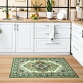 thumbnail image 3 of Wondo 2x3 Feet Indoor/Outdoor Door Mat - Machine Washable Non-Slip Low Pile Rug, Vintage Green Entrance Carpet for Entryway Porch Bathroom Kitchen Bedroom Laundry, 3 of 8