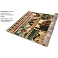 thumbnail image 4 of HR-Cabin Collection 908-Rooster Rugs5.2 by 7.2Contemporary Geometric Design Rooster/Mother Bear and Cub/Fish/Lodge/Deer-Southwestern Design-Beige/Red/Green and Multi, 4 of 10