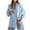 Blue, variant on VBVC Women's Oversized Striped Button Down Shirt , Casual Long Sleeve Blouse For Women,Ladies' Loose Fit Collared Top with Pockets,Black,S-2XL