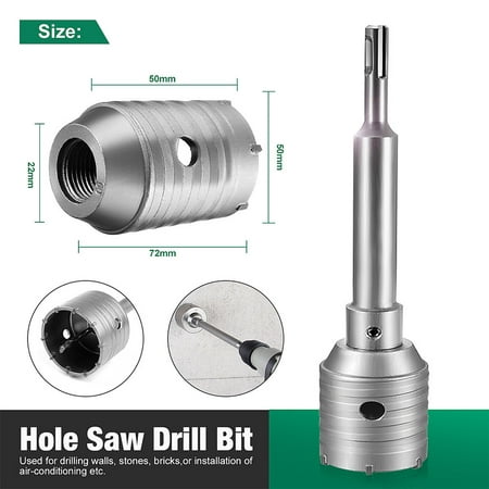 matoen SDS Plus Shank Concrete Cement Stone 50mm Wall Hole Saw Drill Bit 200mm Rod (Best Drill For Concrete Walls)