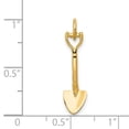thumbnail image 4 of Auriga Fine Jewelry 14K Yellow Gold 3-D Spade Charm Pendant for Women (L-20 mm,W-4 mm), 4 of 6