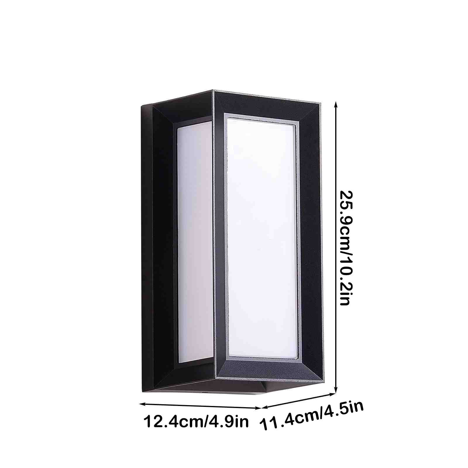Gosuguu Outdoor Wall Sconce Light, IP65 Waterproof LED Wall Light Fixture, Black Exterior Porch Lighting, Aluminum Wall Mounted Sconces for Patio