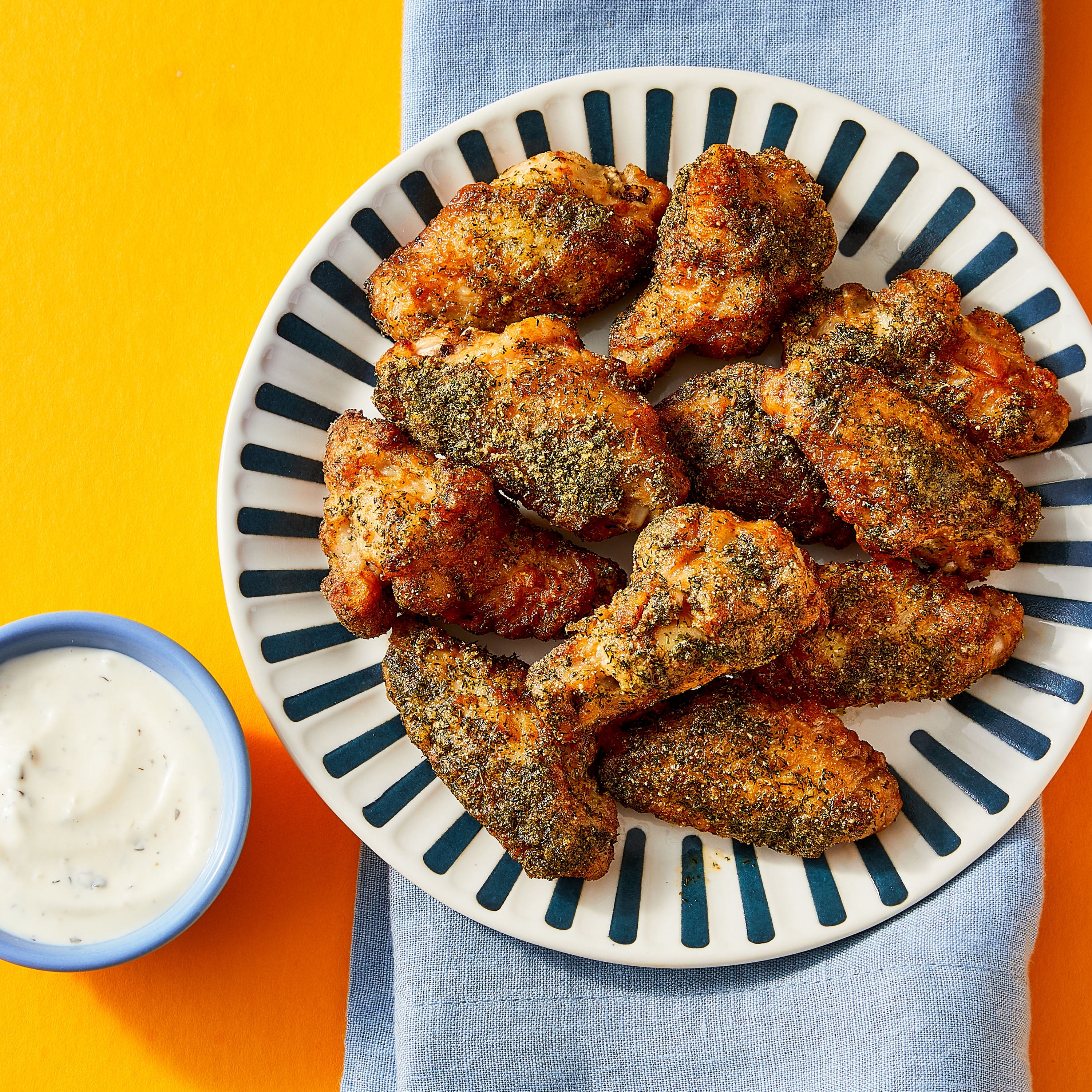 bettergoods Restaurant Style Chicken Wings with Spicy Dill Dry Rub, 22 oz (Frozen)