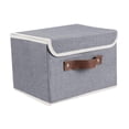 thumbnail image 3 of Contenedor de almacenamiento con tapa, lavable, rectangular, independiente, resistente al polvo y con tapa gris, 3 of 9