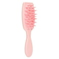 thumbnail image 1 of Masajeador del cuero cabelludo Cepillo champú de mango largo cerdas suaves de silicona para cabello húmedo y seco, 1 of 3