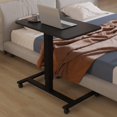 thumbnail image 3 of Pneumatic Mobile Desk, Gas-Spring Height Adjustable Sit to Stand Desk, Overbed Laptop Table Computer Cart with Lockable Casters, Portable Work Table for Home, Office, Black, 3 of 4