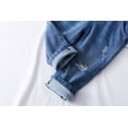 thumbnail image 6 of KIDSCOOL Toddler Baby Denim Overalls Ripped Holes Jean Bib Romper Jumpsuit, 18-24 Months, 6 of 8