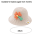 thumbnail image 2 of Gorros de pescador de invierno para niños, ala plegable de piel sintética para niñas y niños, 2 of 5